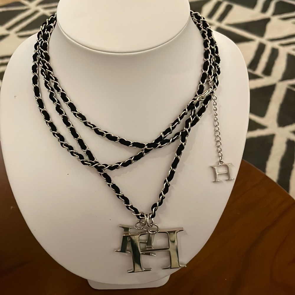 H initial long necklace
